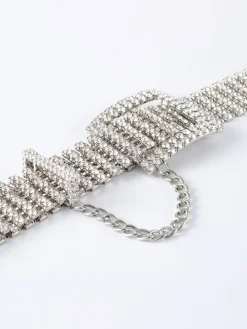 Minimalist Rhinestone Glitter Waist Belts