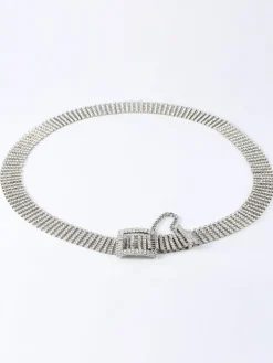 Minimalist Rhinestone Glitter Waist Belts
