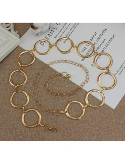 Minimalist Ring Patchwork Chain Belts