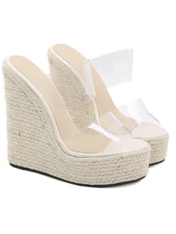 Minimalist Transparent Weave Wedges