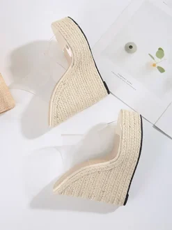Minimalist Transparent Weave Wedges