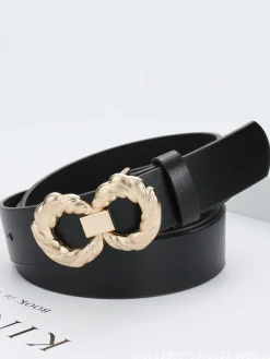 Minimalist Twisted Double Ring Buckle Belts