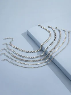 Minimalist Vintage Snake Chain Ankle Bracelet Set