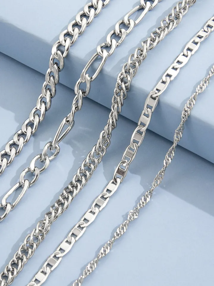 Minimalist Vintage Snake Chain Ankle Bracelet Set