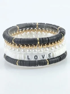 Multicolor Letter Bead Bracelet Polymer Clay Set