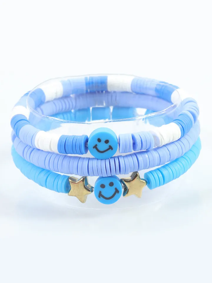 Multicolor Letter Bead Bracelet Polymer Clay Set