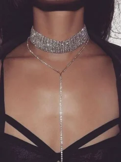 Multilayer Strand Chain Necklaces