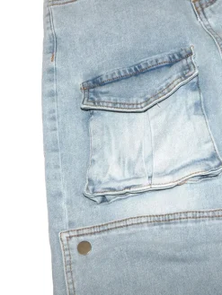 Multi-Pocket Straight Leg Jeans
