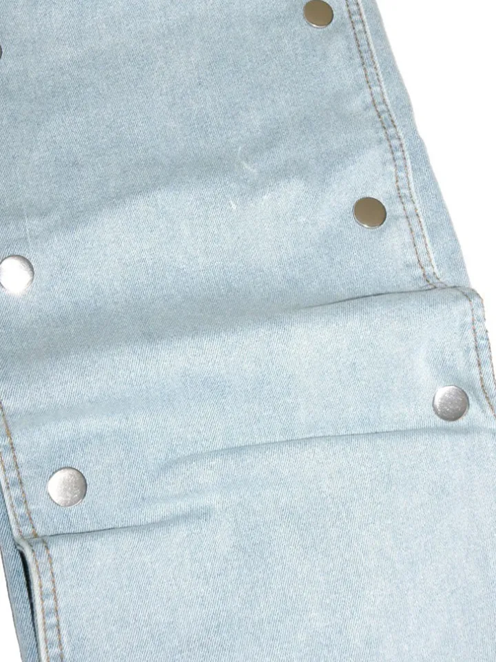 Multi-Pocket Straight Leg Jeans