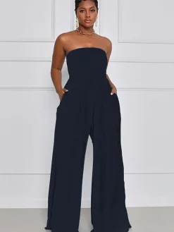Off Shoulder Flare Bottom Jumpsuit