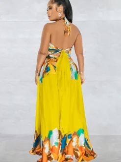 Off Shoulder Printed Patchwork Maxi Dress