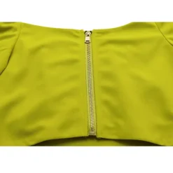 Off-Shoulder Crop Top Split Skirt Set