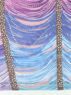 Ombre Color Tassel Rhinestone Mini Dress