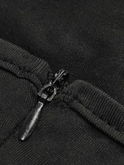 One Shoulder Pleated Bodycon Maxi Dress