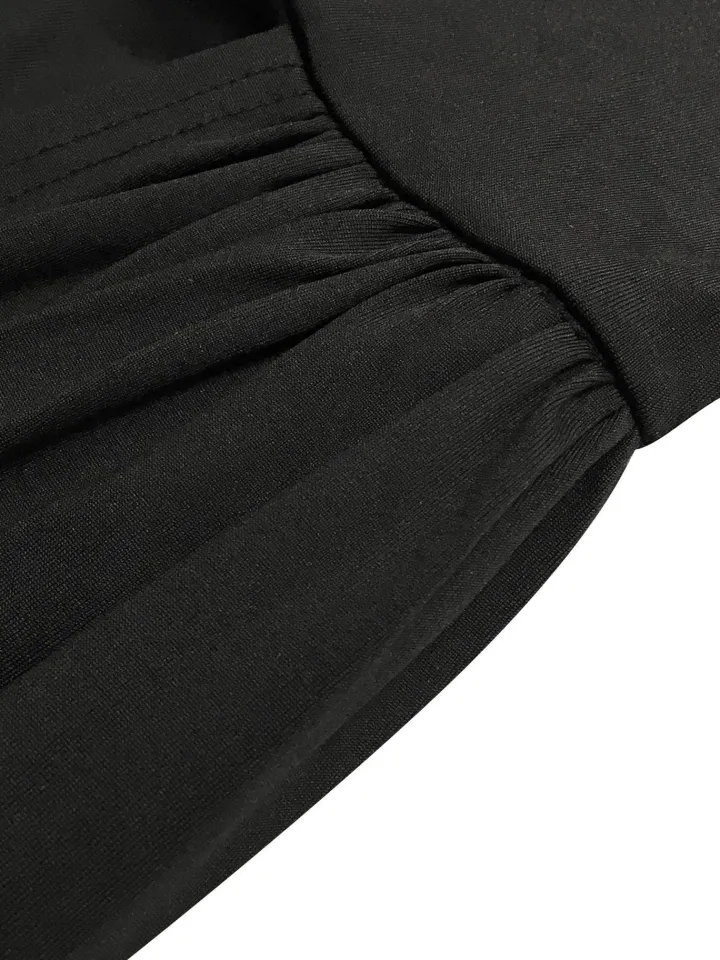 One Shoulder Pleated Bodycon Maxi Dress