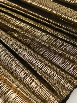 One-Shoulder Glitter Pleated Maxi Dress