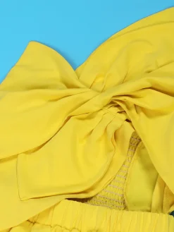 One-Shoulder Ruched Petal Cutout Dress