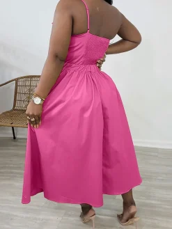 One-Shoulder Ruched Petal Cutout Dress