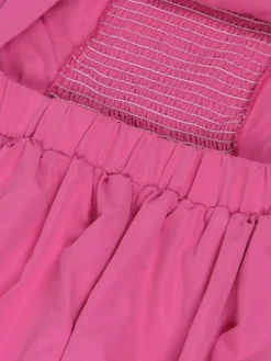 One-Shoulder Ruched Petal Cutout Dress