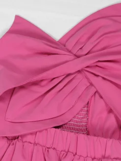 One-Shoulder Ruched Petal Cutout Dress