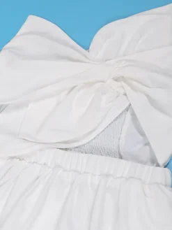 One-Shoulder Ruched Petal Cutout Dress