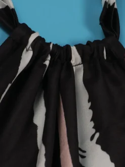 One-Shoulder Striped Backless Maxi Dress