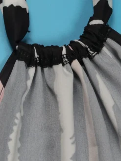 One-Shoulder Striped Backless Maxi Dress