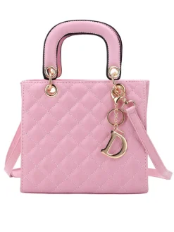 Pendant Simple Quilted Crossbody Bag