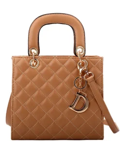Pendant Simple Quilted Crossbody Bag