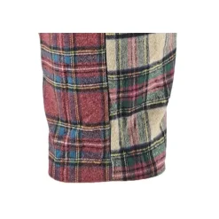Plaid Patchwork Woolen Coat