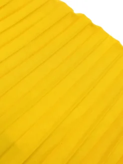 Pleated Cape Sleeve Midi Dress