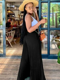 Pleated Loose Wide Leg Long pants