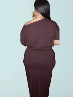 Plus Size 2 Piece Button Twist Knot Top Pocket Skirt Set