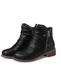 Plus Size Chelsea Side Zipper Ankle Boots