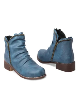 Plus Size Chelsea Side Zipper Ankle Boots