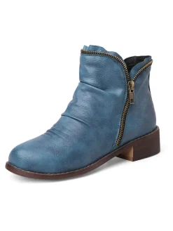 Plus Size Chelsea Side Zipper Ankle Boots