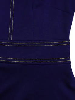 Plus Size Half Sleeve Stand Collar Dress