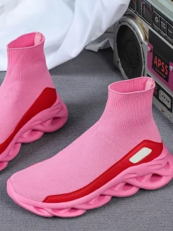 Plus Size Knit Slip-On Sock Sneakers