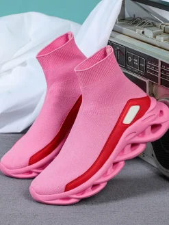 Plus Size Knit Slip-On Sock Sneakers