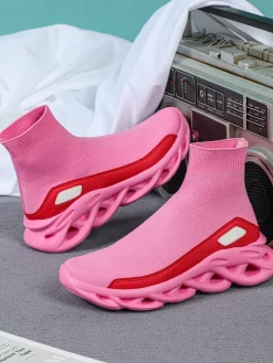 Plus Size Knit Slip-On Sock Sneakers