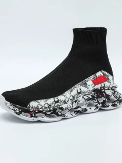 Plus Size Knit Slip-On Sock Sneakers