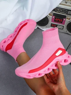Plus Size Knit Slip-On Sock Sneakers