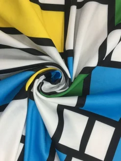 Plus Size Plaid Colorful Print Double-Breasted Lapel Coat