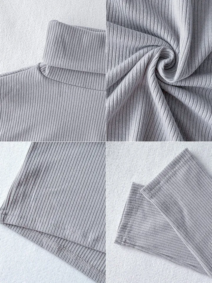 Plus Size Ribbed Pullover Knit Sweater Dress