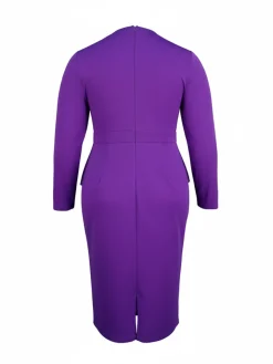 Plus Size Ruffle Bead Midi Dress