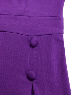 Plus Size Solid Color Half Sleeve Dress