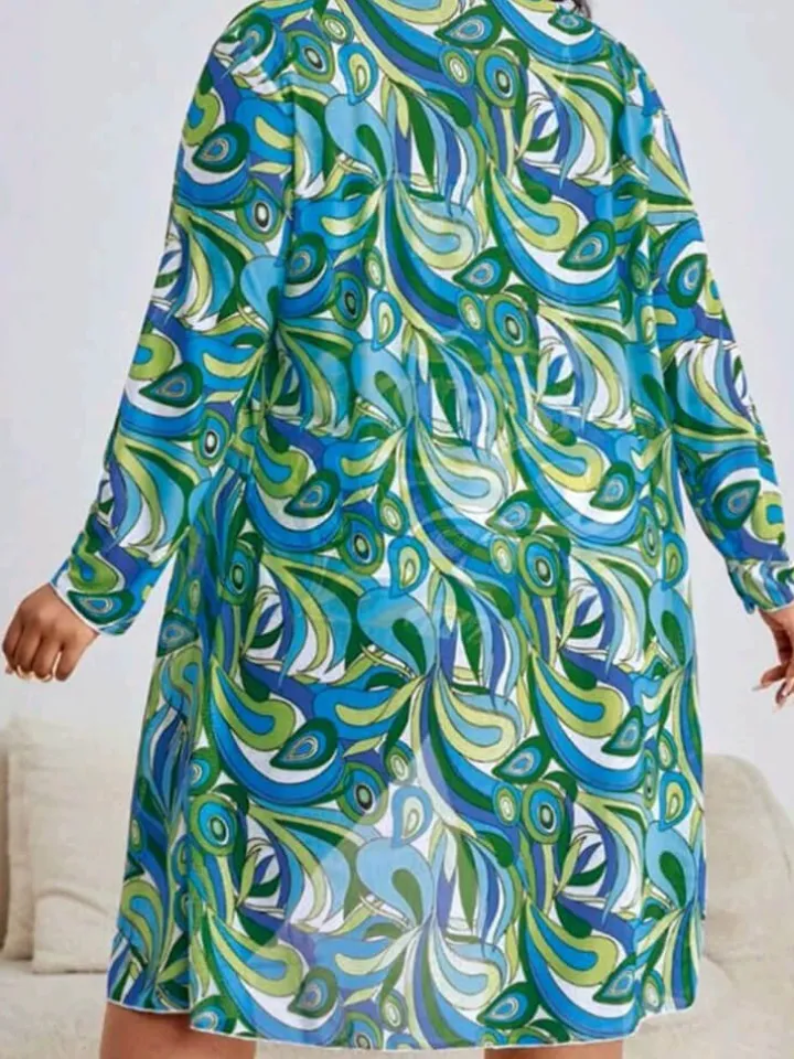 Plus Size Three Piece Floral Print Short Set