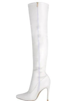 Pointed Toe Patent Leather Over-the-Knee Boots