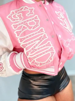 Print Double Layer Baseball Jacket