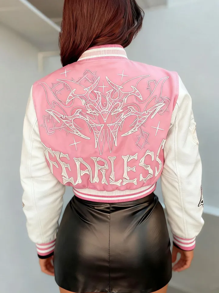 Print Double Layer Baseball Jacket